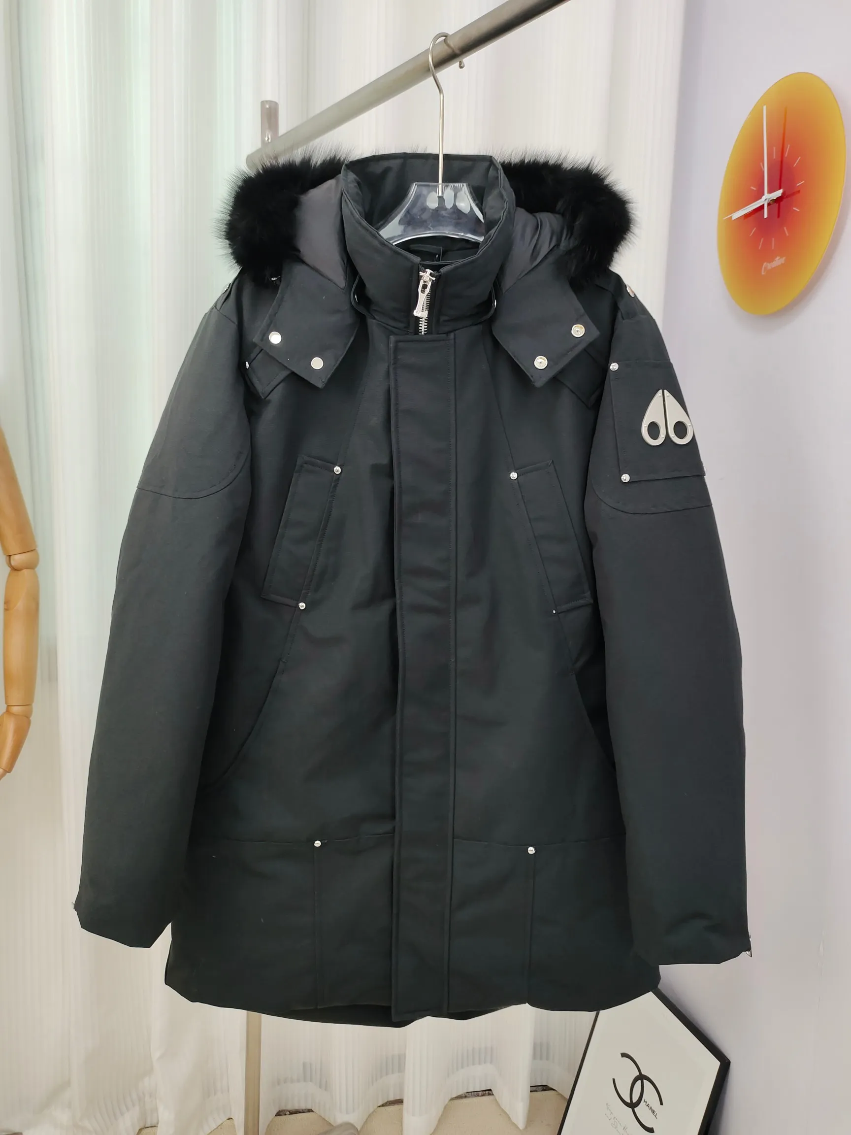 ：Y 115 01 Moose Knuckles ， ins 、 、 。 ， ， ！ ， ， ， ！ ：Black Black Sizes: S XXL